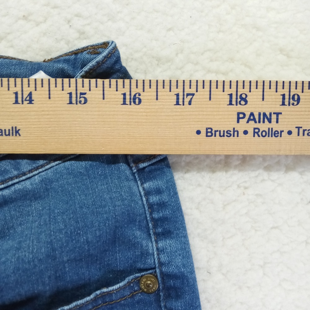 Isaac Mizrahi Live Womens Blue Straight Leg Cropped Jeans Size 14P Medium Wash - Picture 5 of 10